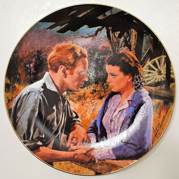 Gone with the Wind "Scarlett & Ashley After the War" 1988 Plate #264G - Picture 7 of 10